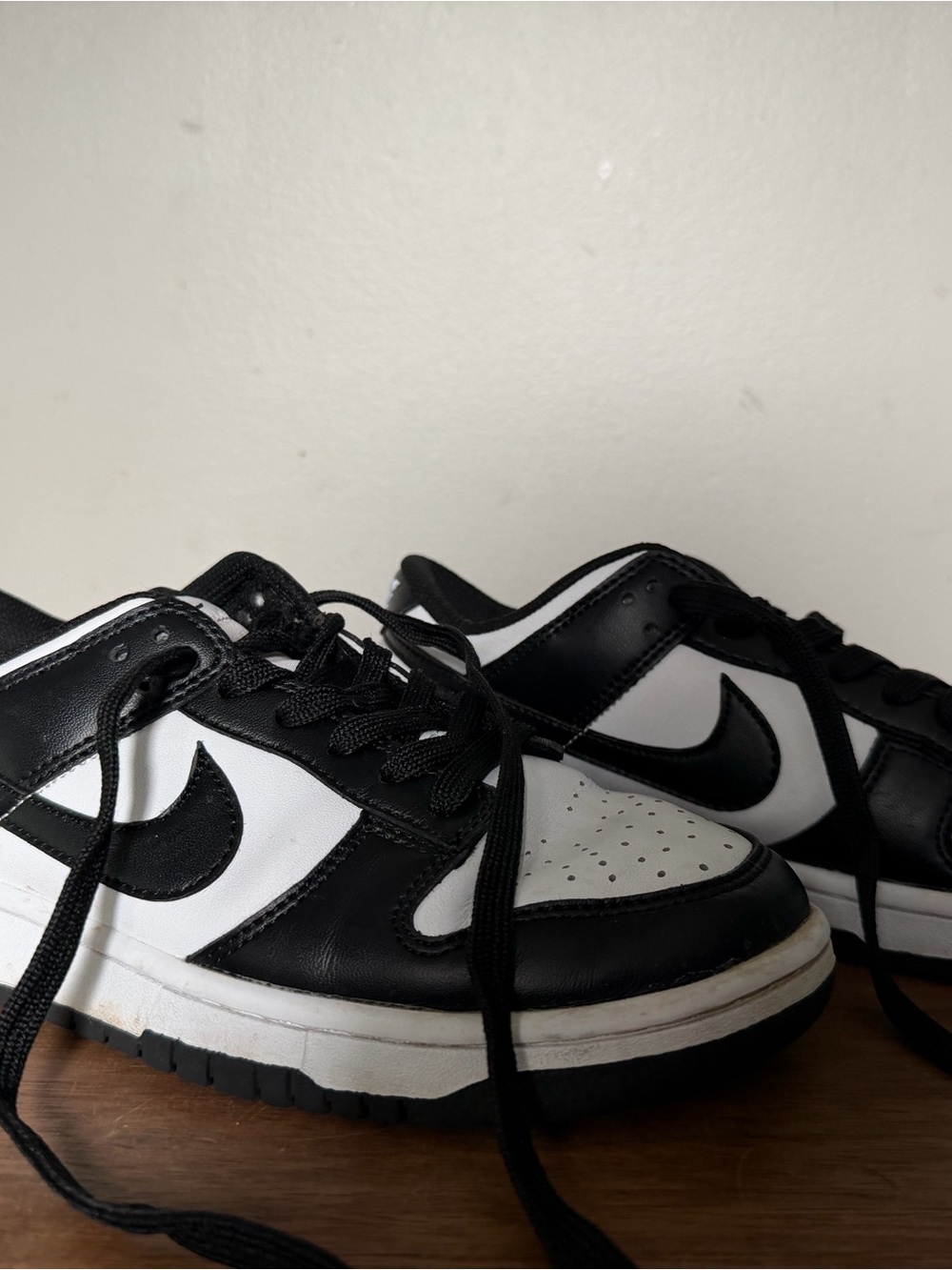 Nike Black and White Low-Top Skate Sneakers
